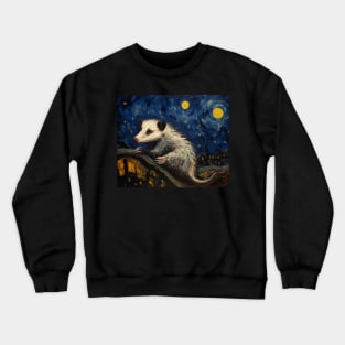 Starry Night: Opossum Version Crewneck Sweatshirt